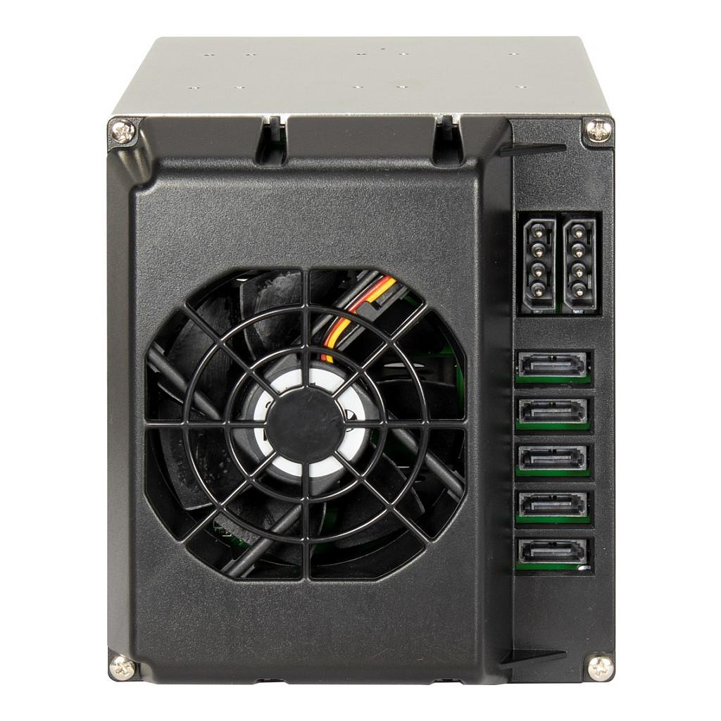 Këllëf për disqe Inter-Tech ST-5255, 5-Bay, 2.5"/3.5", SATA/SAS, Hot-Swap, 3x 5.25" - Zezë - 4