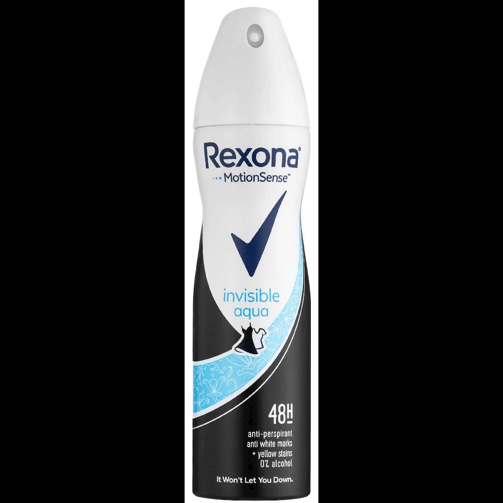 Deodorant Sprej Rexona 48H Invisible Aqua / Antiperspirant / Pa Alkool / 150 ml