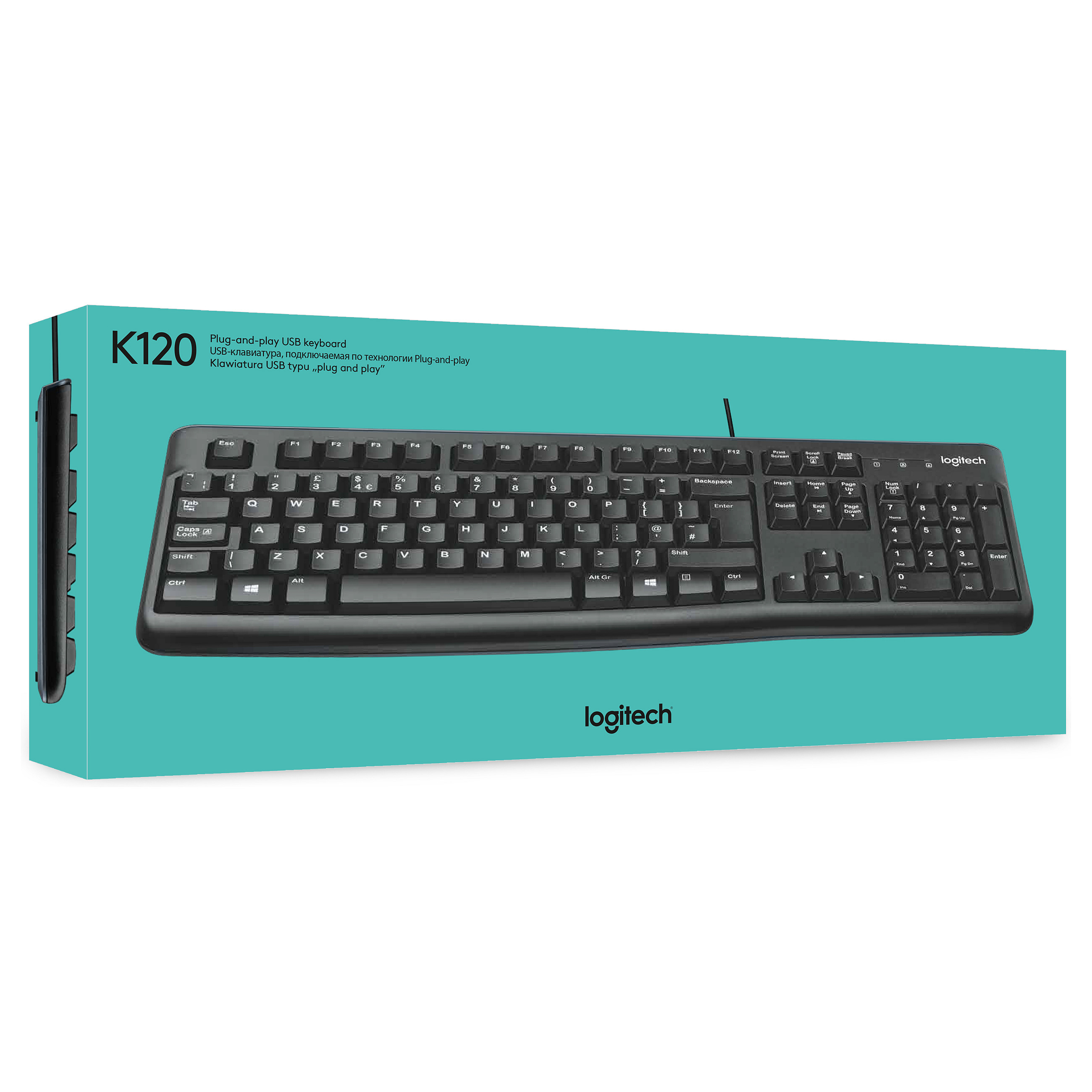 Tastierë me kabllo / Logitech K120 / Dutch layout / USB - 16