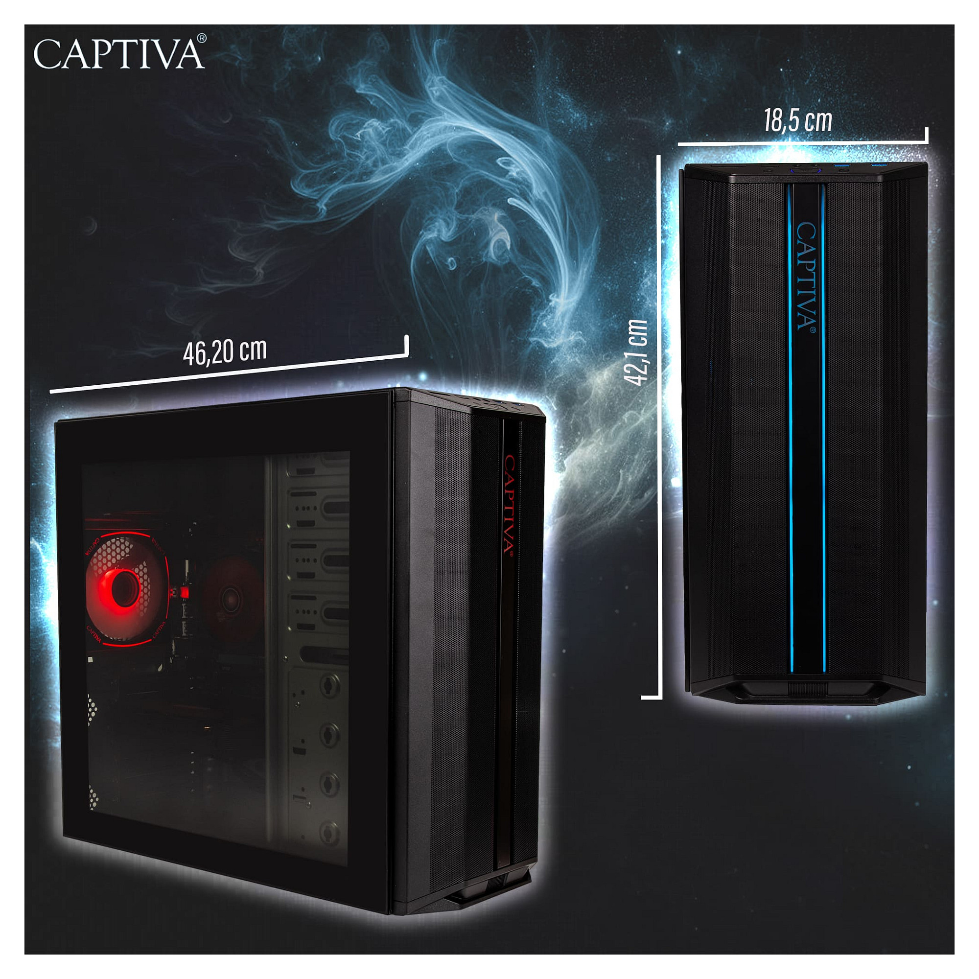 Kompjuter Gaming Captiva Advanced Gaming R92-769 / AMD Ryzen 7 5700X / 32GB DDR4 / 1TB / RTX 5060 Ti 8GB - Zezë - 5