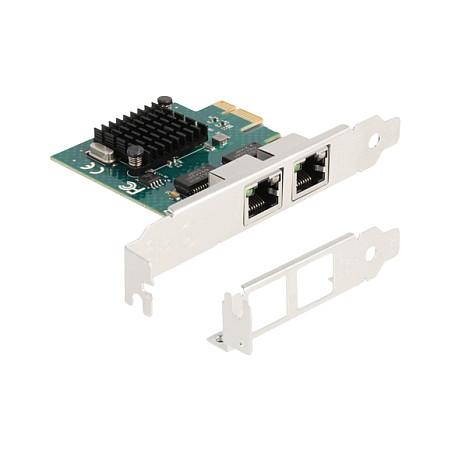 Karta të Rrjetit Delock 88205 / PCIe 2.0 x1 / 2x Gigabit LAN RJ45 / 1000Mbps / Broadcom BCM5718 / Low Profile - 4