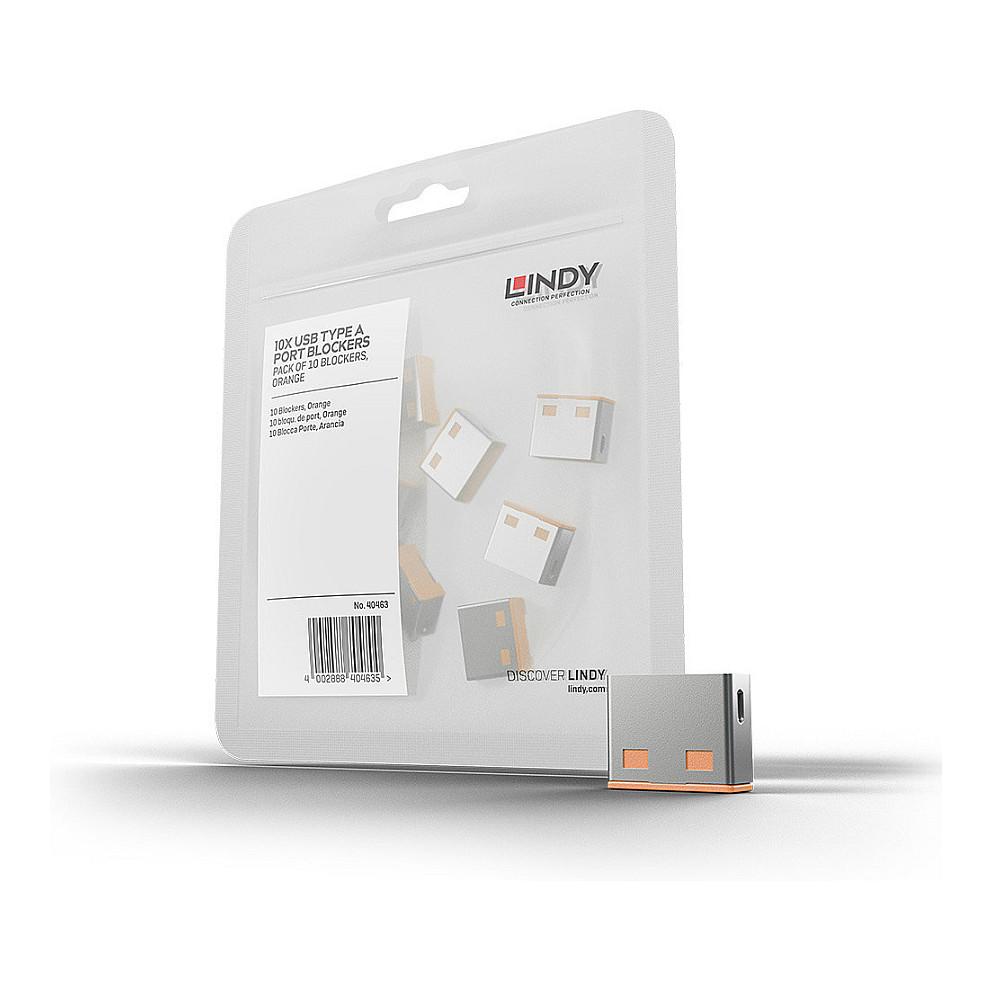 Bllokues portash Lindy 40463, USB-A, 10 copë - Portokalli