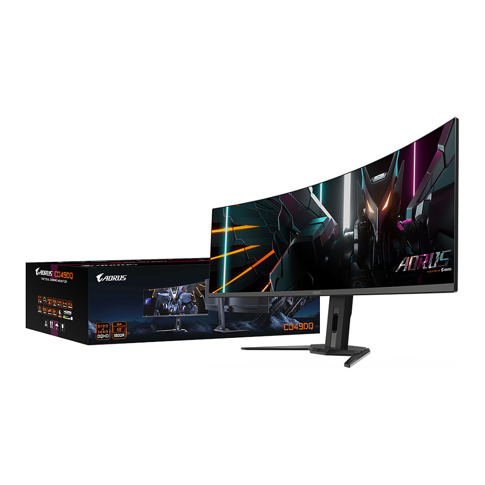 Monitor Gaming Gigabyte Aorus CO49DQ / 49"/ Dual QHD AG / OLED / Curved / 144Hz / 0.03ms / USB + HDMI + DisplayPort - Zezë - 4