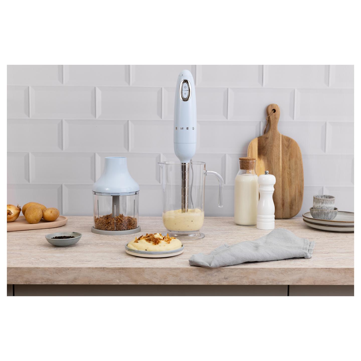 Blender Dore Smeg HBF03PBEU, 700W, Shpejtësi të Rregullueshme, Turbo, Enë 1.4L, Rrahëse, Grirëse - Blu/Transparent - 2