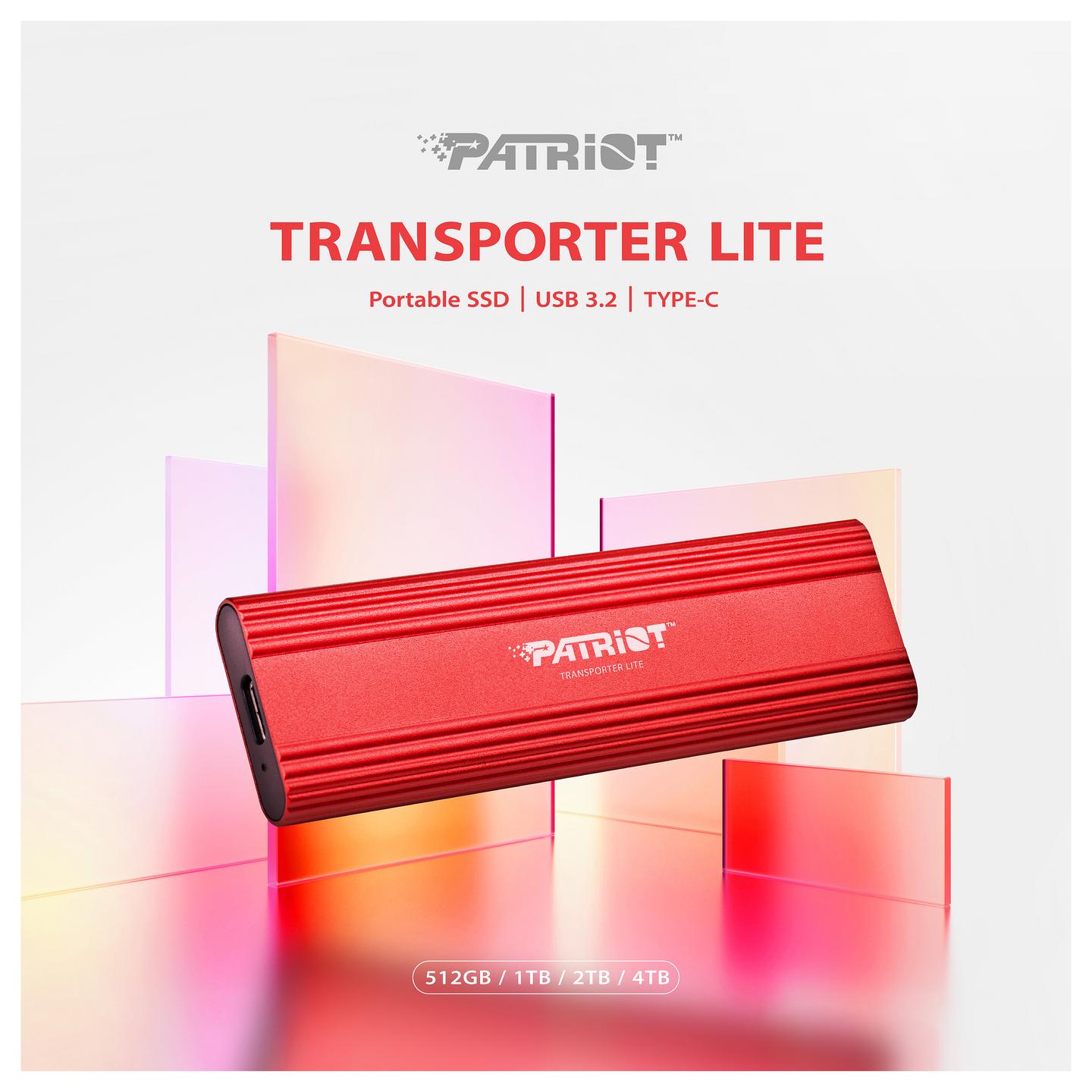 SSD e Jashtme Portative Patriot Transporter Lite, 512GB, USB-C, USB 3.2 Gen 2, 1000MB/s Lexim, 1000MB/s Shkrim – Kuqe - 5