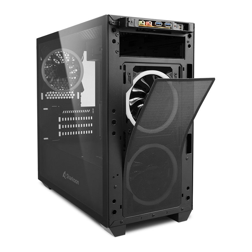 Kasë Mini Sharkoon V1000 RGB – Zezë - 7