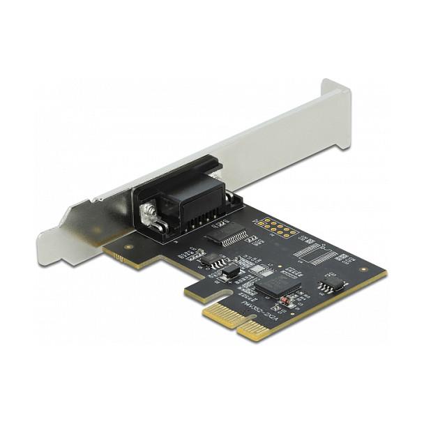 Kartë Zgjerimi PCI Express Delock 90000 / PCIe 2.0 x1 / 1x RS-232 DB9 / Exar XR17V352 / 230.4Kbps / Low Profile - Zezë - 2