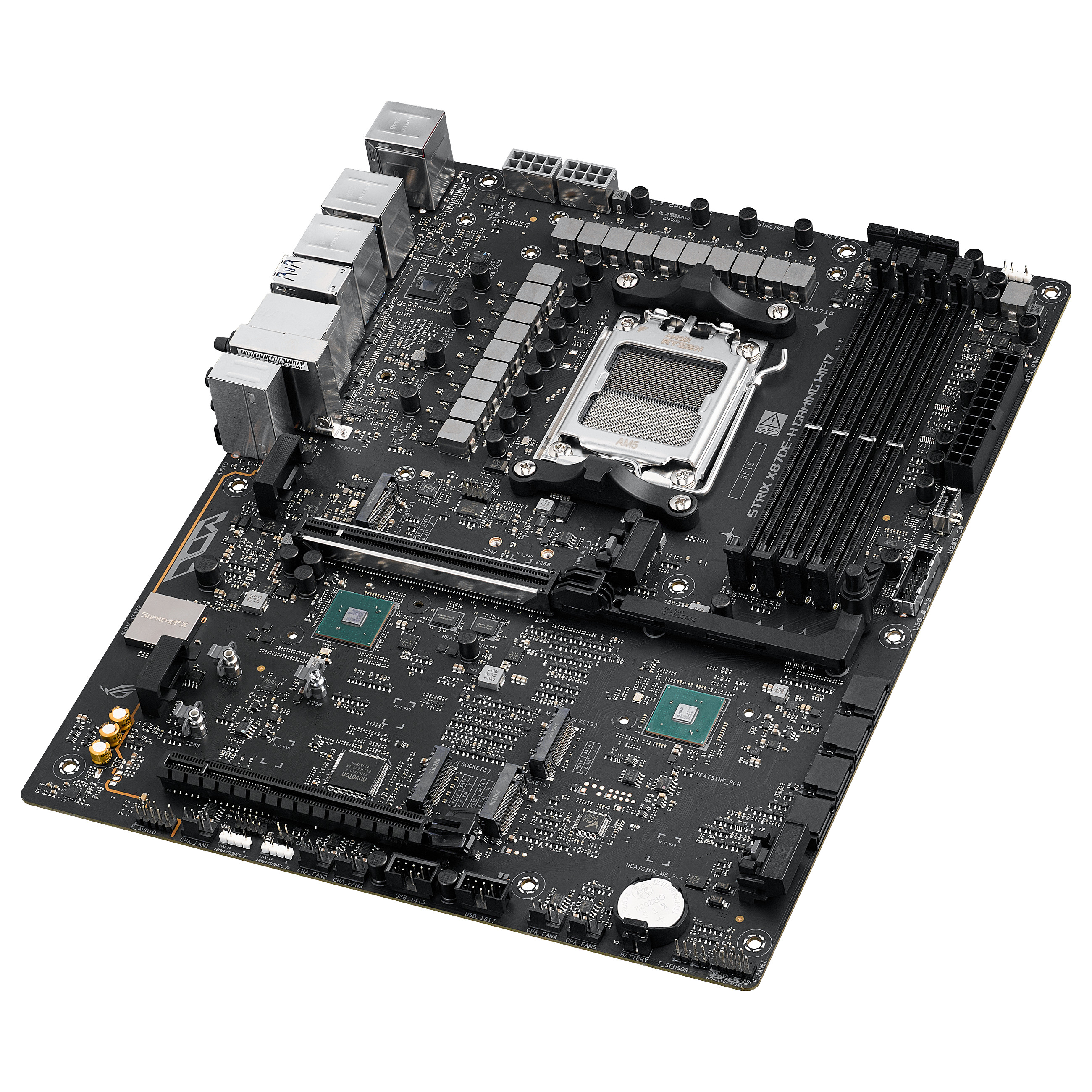 Pllakë Amë AMD AM5 ASUS ROG STRIX X870E-H Gaming WIFI7 / DDR5 / ATX / HDMI - 8