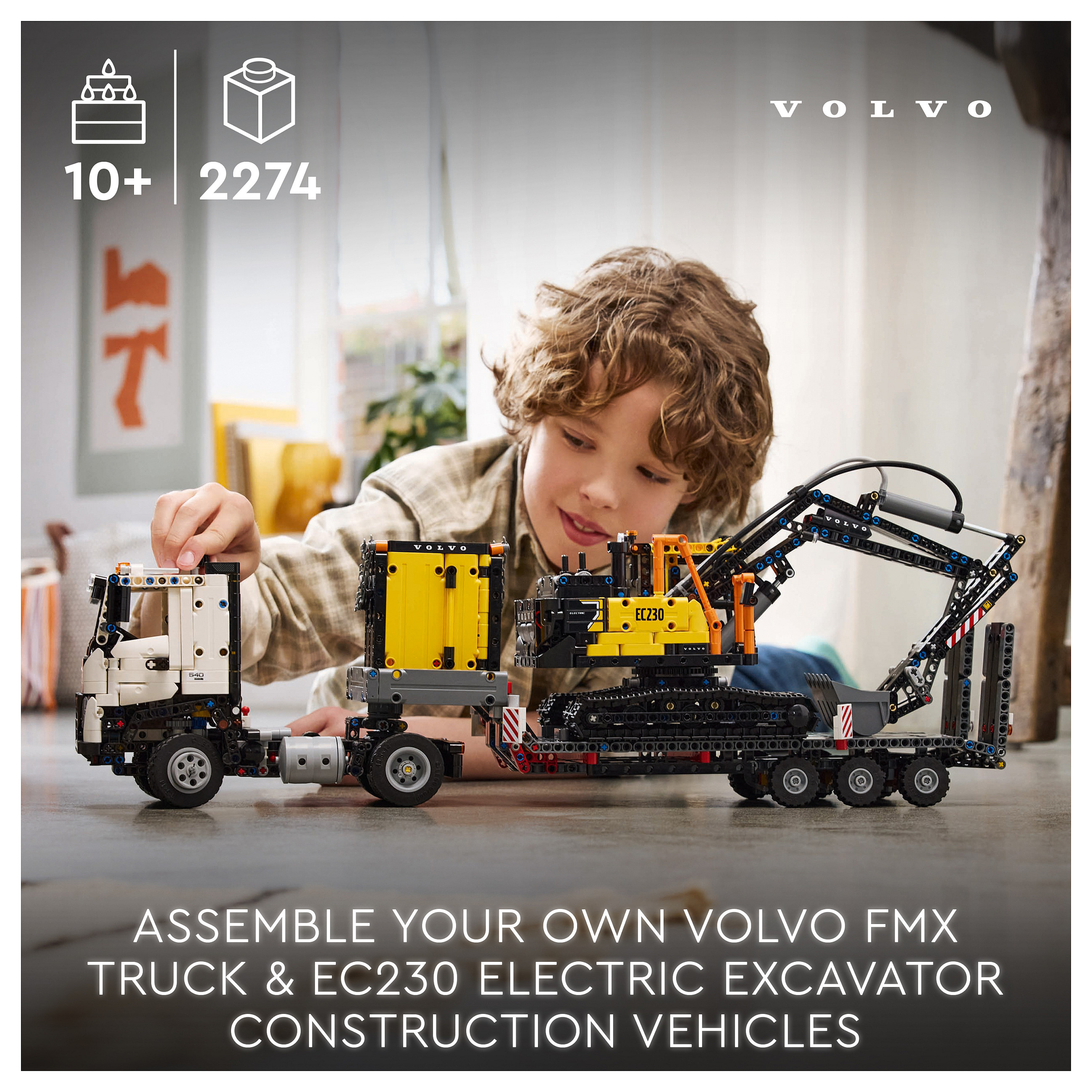 LEGO Technic Volvo FMX Truck with EC230 Electric Crawler Excavator 42175 - 26