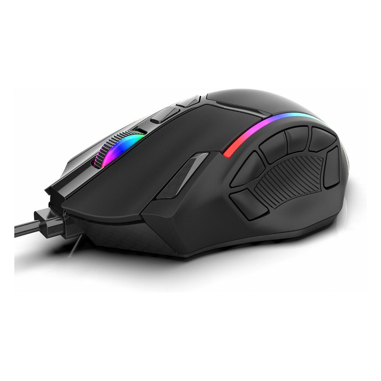 Maus Gaming me Kabllo INCA IMG-351 Empousa / 1200-12.800 DPI / 12 Butona / 1000 Hz / USB / RGB – Zezë - 2