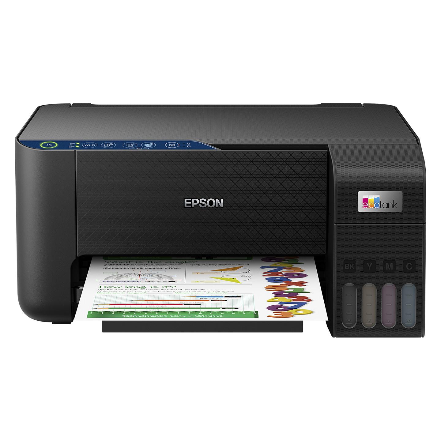 Printer Multifunksional Epson EcoTank ET-2861, Inkjet, A4, 5760 × 1440 dpi, 33 ppm, 15 ppm me Ngjyra, Wi-Fi - Zezë
