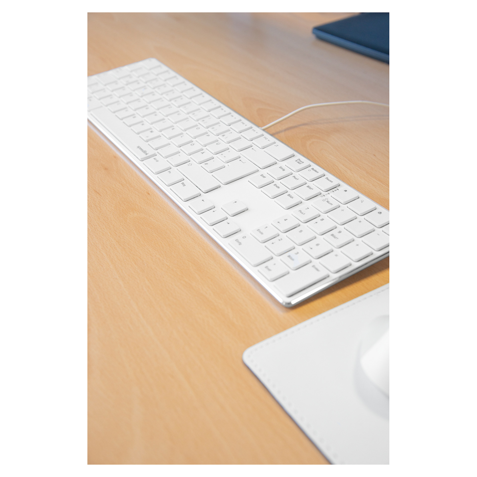 Tastierë me kabllo Speedlink RIVA Slim Metal Scissor / QWERTZ - Bardhë - 8