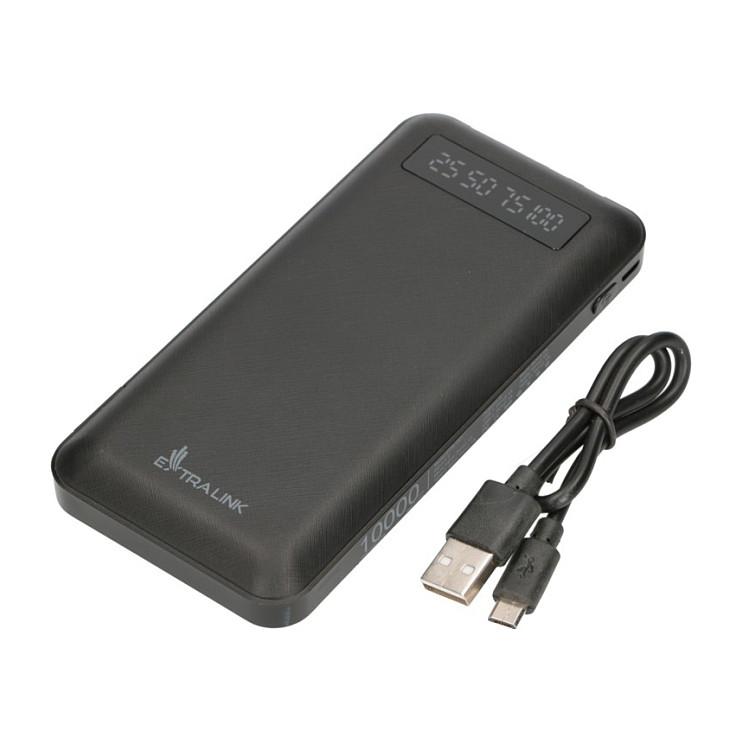Powerbank Extralink EX.19607 / 10.000mAh / 10W / USB-C / Lightning / Mini-USB / Ekran LED – Zezë - 8