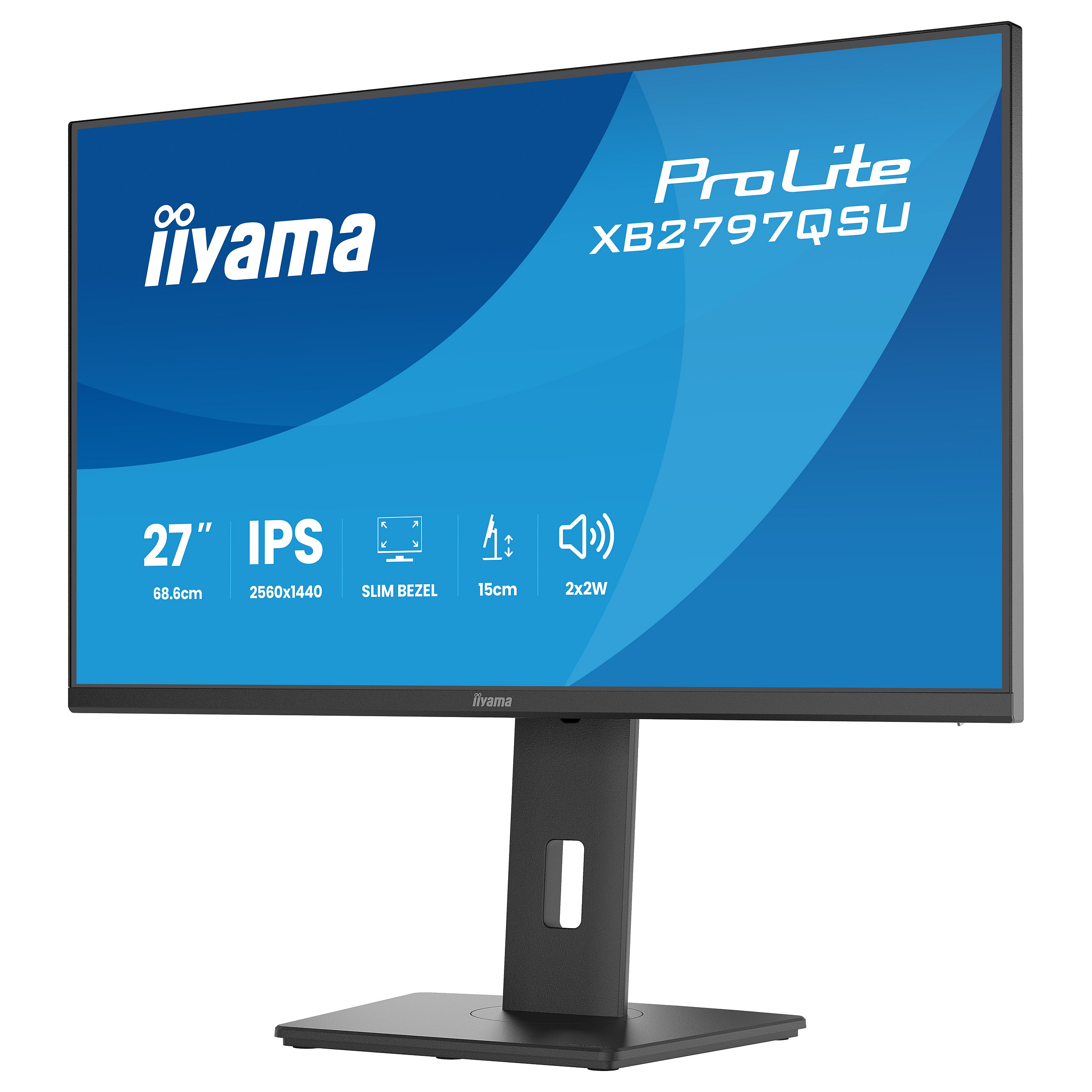 Monitor iiyama ProLite XB2797QSU-B1 / 27"/ Quad HD IPS LED / 75Hz / 1ms / HDMI+DP - Zezë - 10