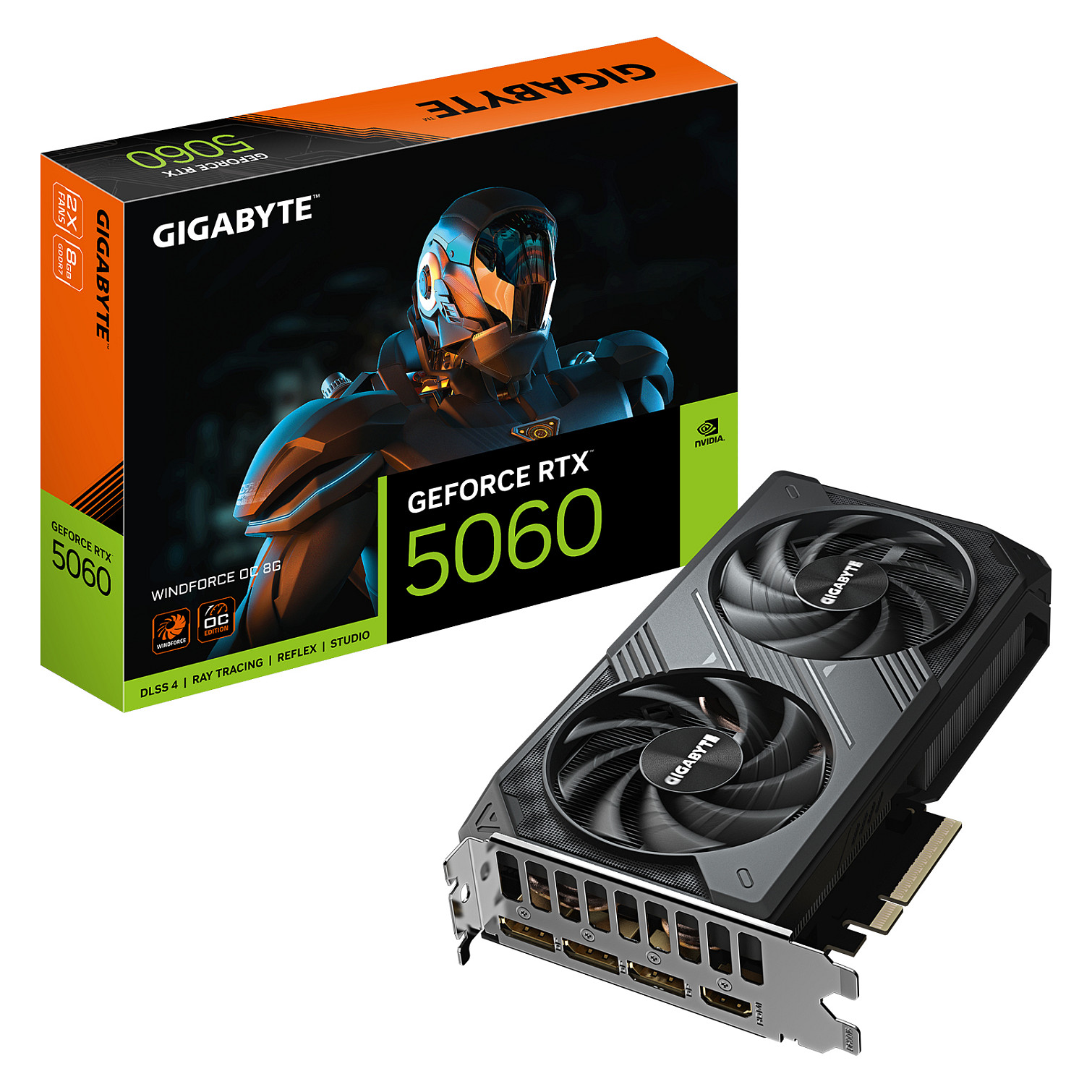 Kartelë Grafike NVIDIA GeForce RTX 5060 / 8GB GDDR7 / Gigabyte WINDFORCE OC