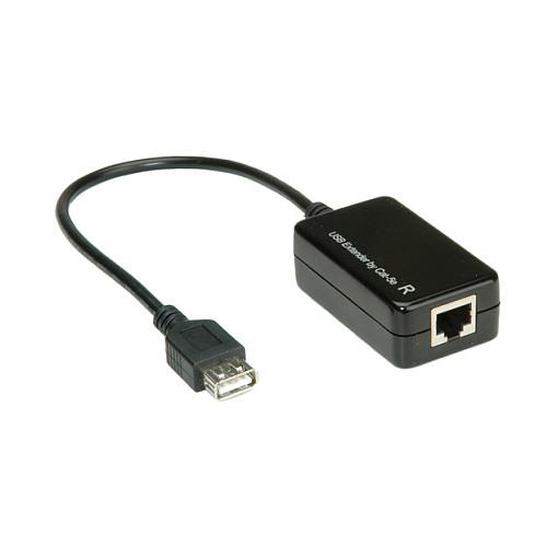 Zgjatues USB VALUE 12.99.1121, USB 1.1 në RJ-45, deri në 45 m - Zezë - 3
