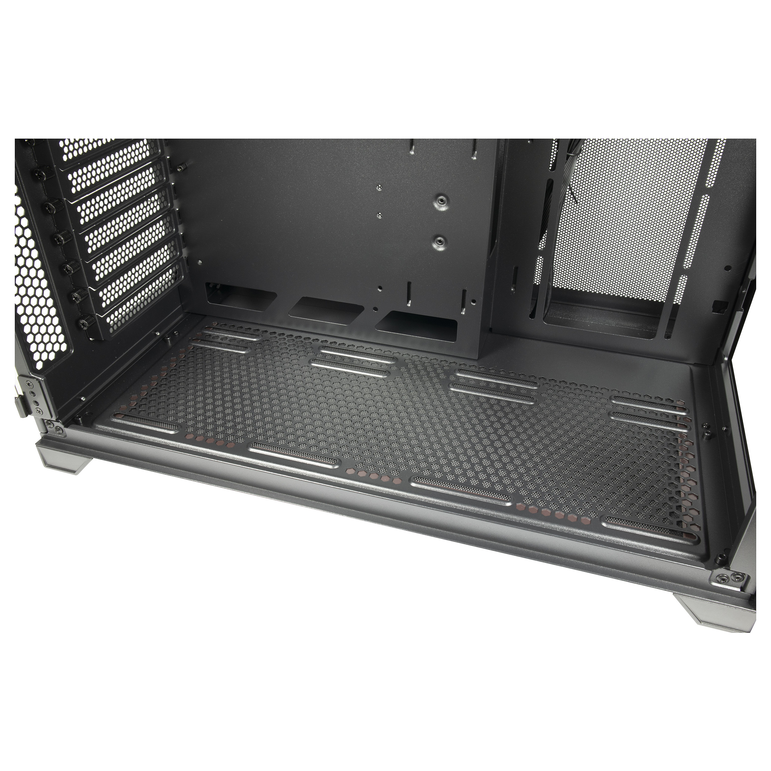 Kasë PC Inter-Tech C-703 Vision / Midi Tower / ATX / 10x 120mm Fan Support / 3x 2.5" + 2x 3.5" Bay / Tempered Glass - Zezë - 11