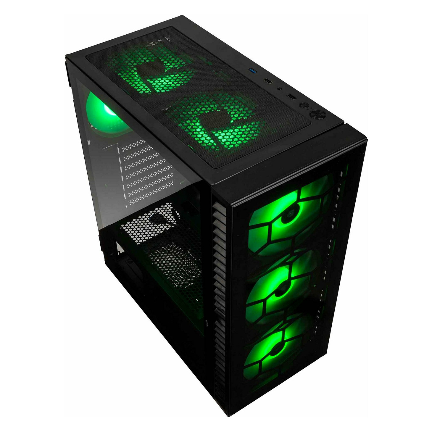 Kasë PC Kolink Observatory HF Glass ARGB / Midi Tower / ATX / 6x ARGB Fan / Tempered Glass - Zezë - 2