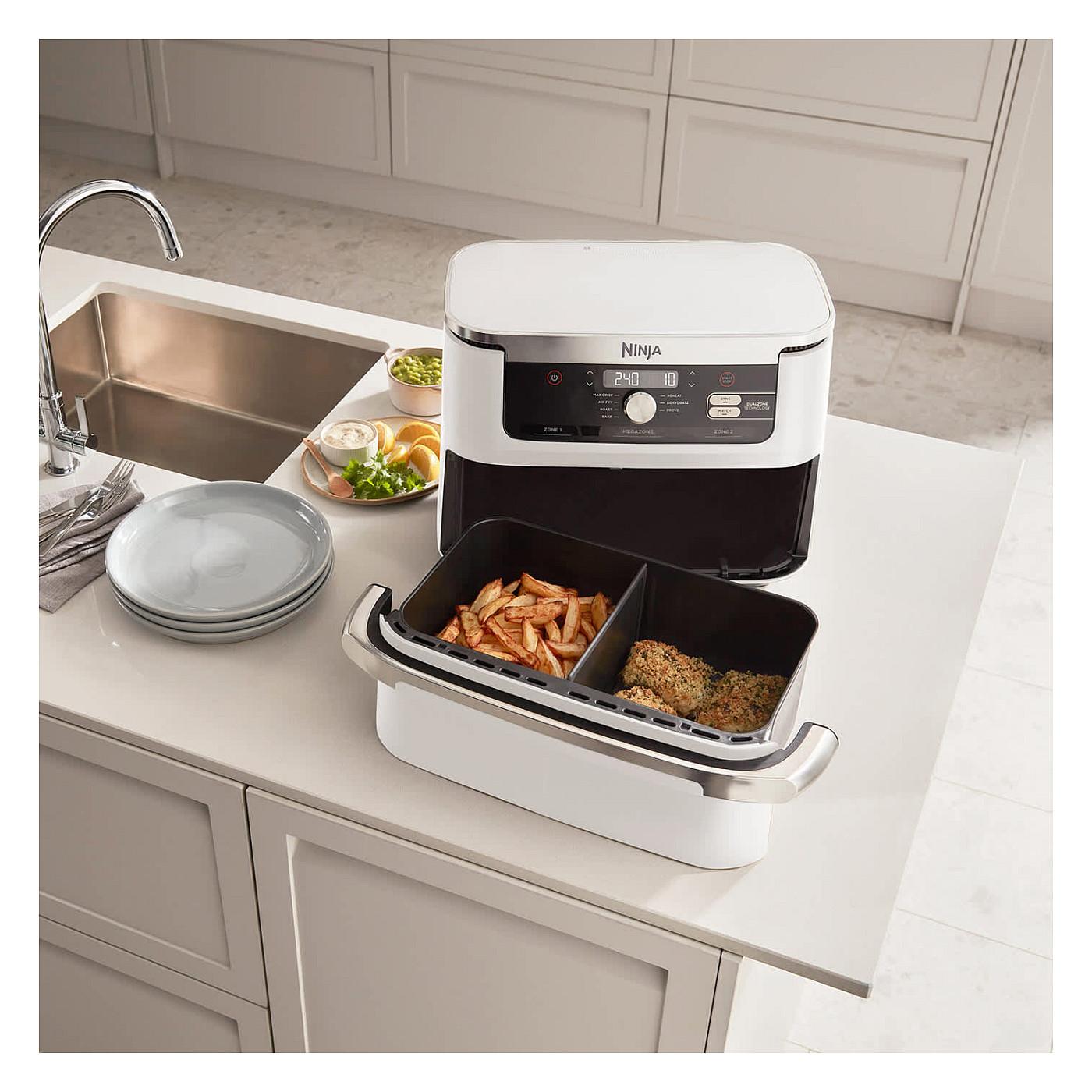 Fryer Ninja Foodi FlexDrawer AF500EUWH, 10,4 L, 2470 W, 2 Zona nga 5,2 L, 7 Funksione - Bardhë - 2