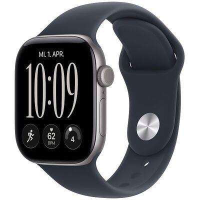 Apple Watch Series 12, 42mm, GPS + Cellular, Space Gray Aluminium, Navy Blue Sport Band - S/M