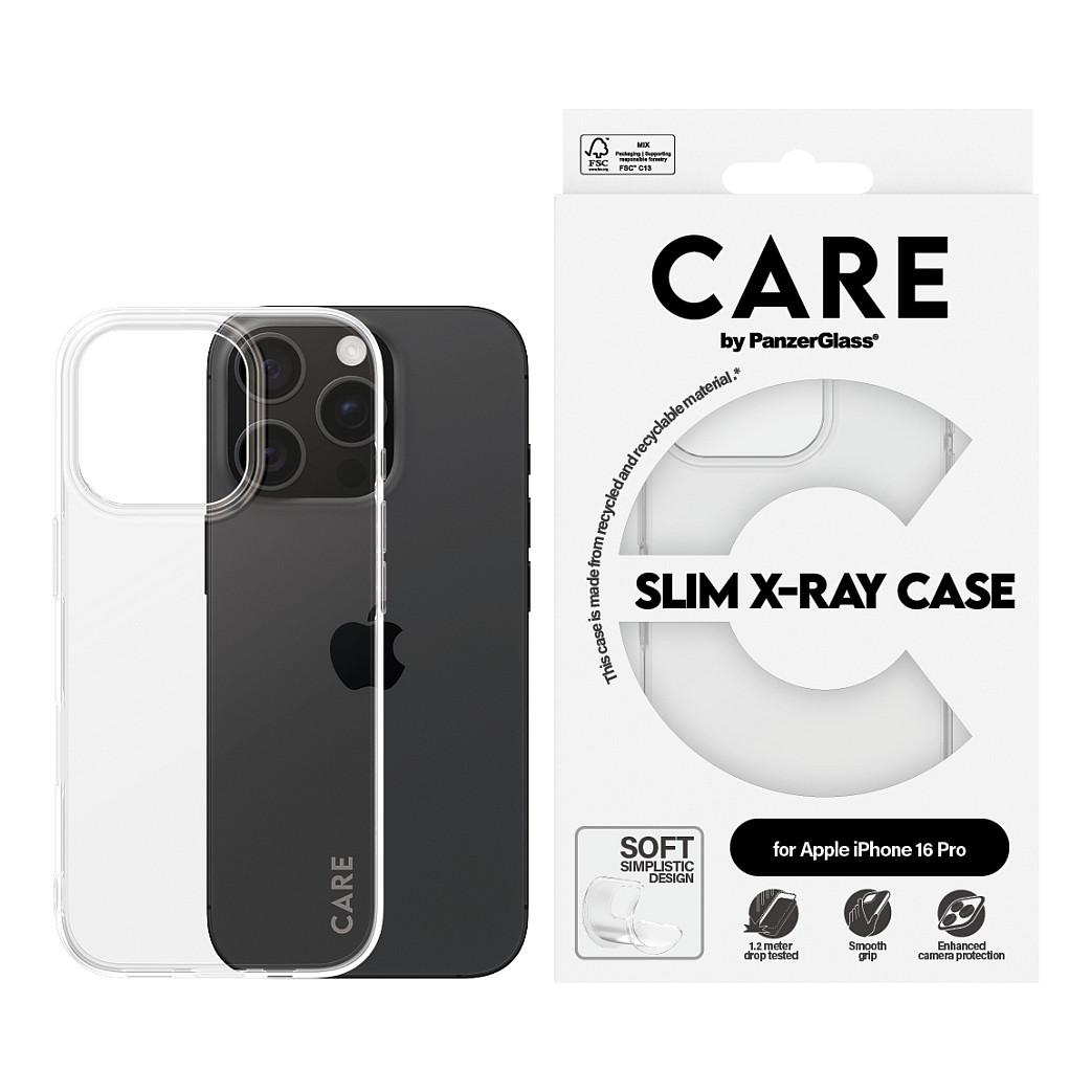 Case për Telefon CARE by PanzerGlass X-Ray, iPhone 16 Pro, Mbrojtje nga Rëniet, Karikim pa Kabllo – Transparent - 2