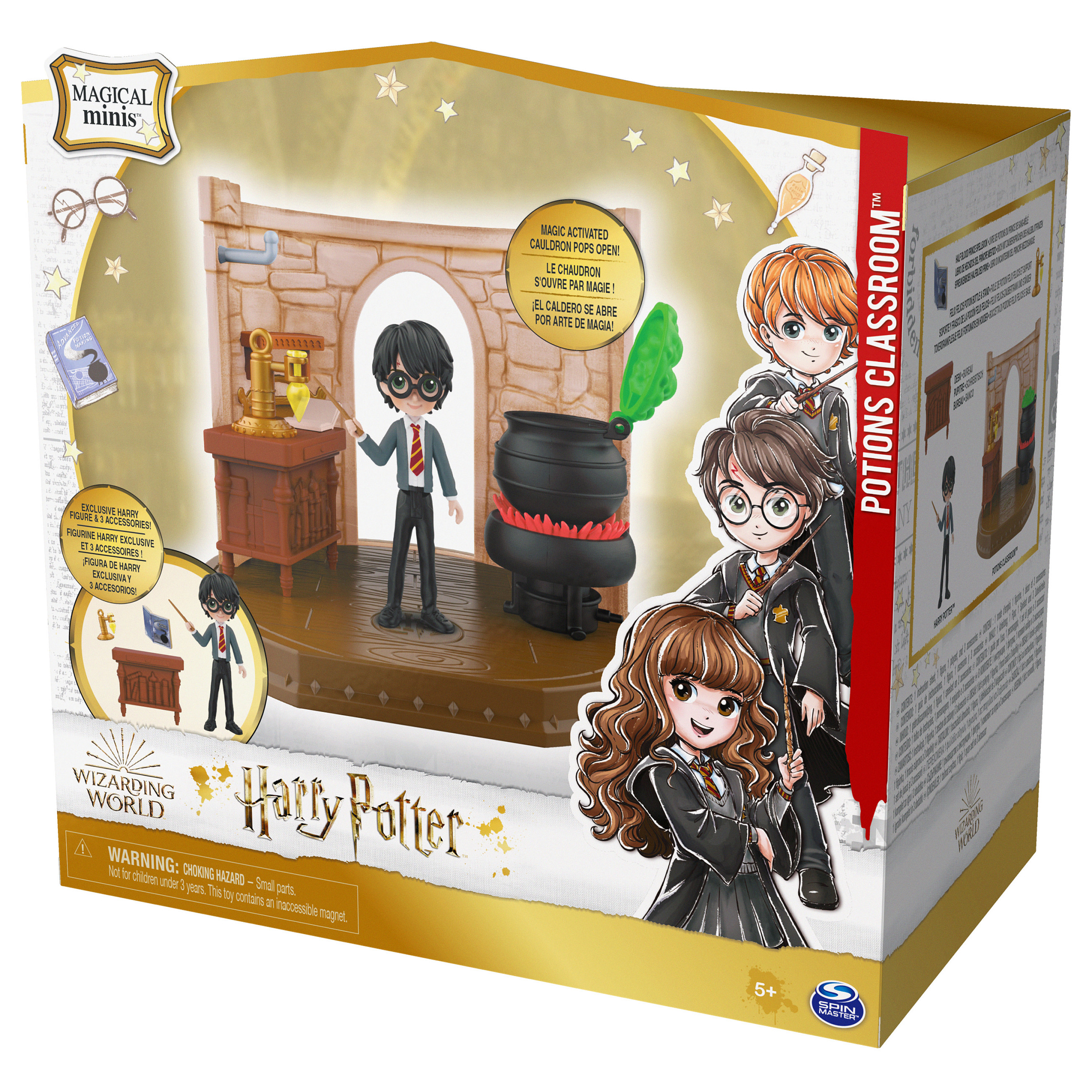 Lodra Spin Master Wizarding World Magical Minis Potions Classroom – Harry Potter / 3-inch Figure / 3 Accessories / Magical Cauldron - Mix - 7