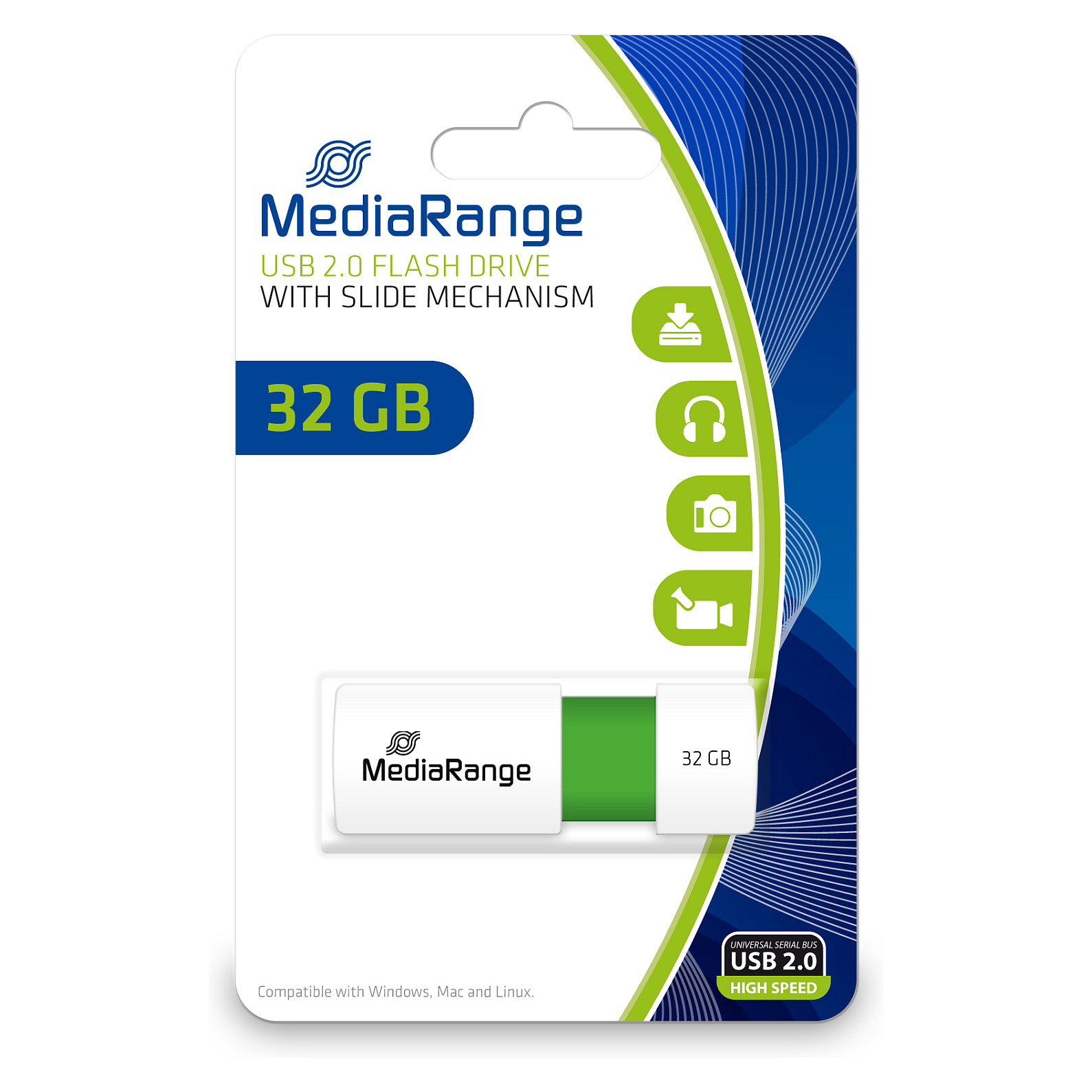 USB Flash Drive / grn Color Edition / 32 GB / USB 2.0 / Gjelbër - 2