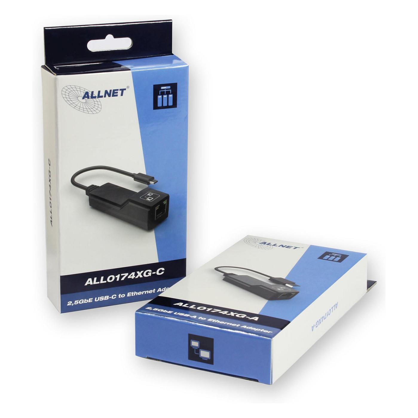 Adapter Rrjeti ALLNET ALL0174XG-A, 2.5GbE, USB Type-C, 1× RJ45 - Zezë - 3