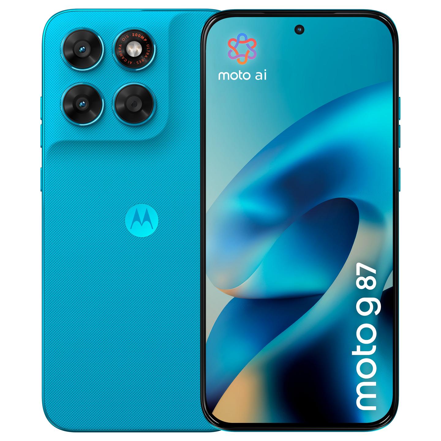 Telefon  Motorola moto g87 / 6.78" Extreme AMOLED / 120 Hz / MediaTek Dimensity 6400 / 12 GB RAM / 256 GB / 5G / 200 MP - Blu