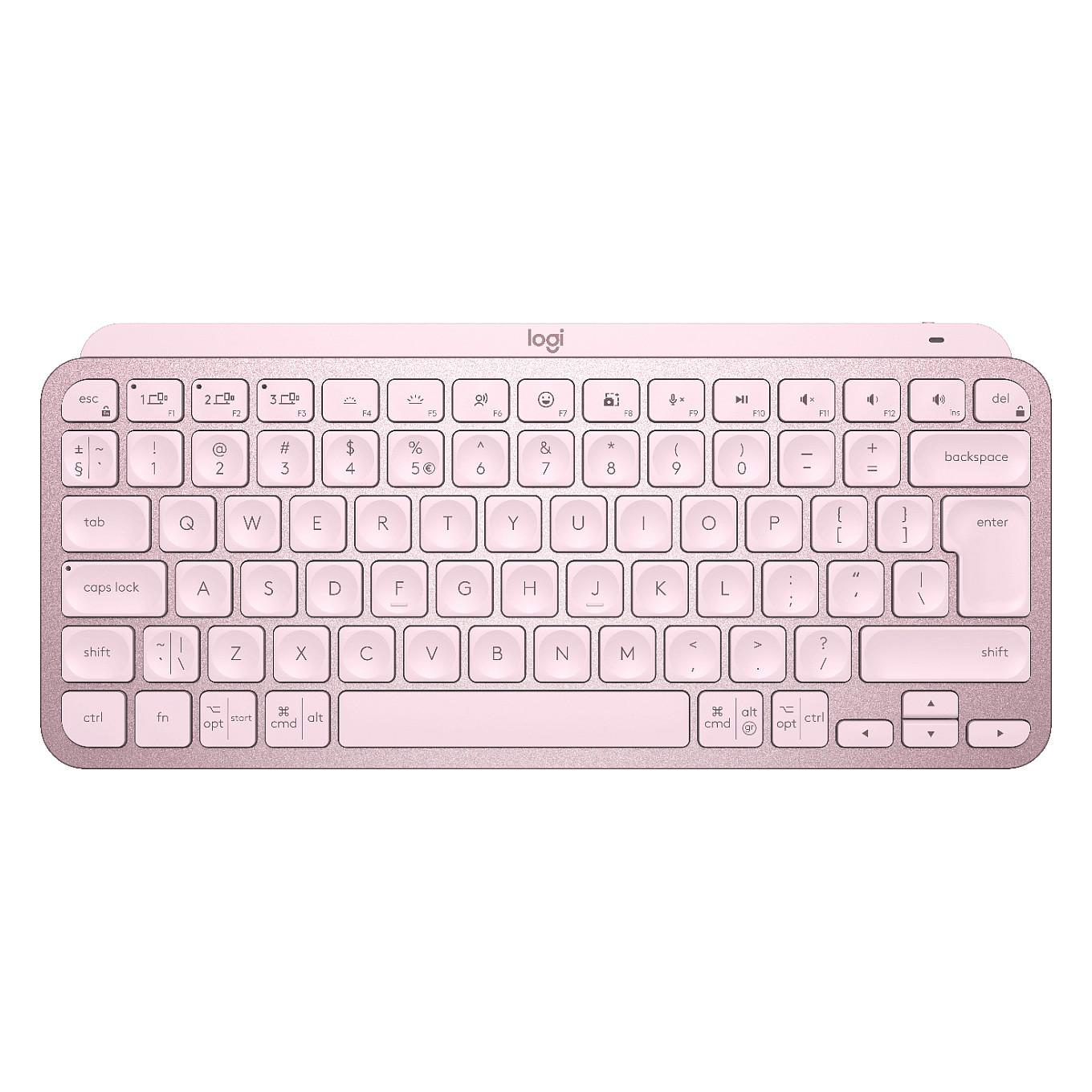 Tastierë pa kabllo Logitech MX Keys Mini / Dual Mode / Slim / Scissor / QWERTY US / 1130 mAh- Rozë - 1