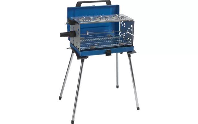 Grill me Gaz CAMPINGAZ 400 SGR, 5.2kW, 53x29cm, 3 Djegësa, Rotisserie me Motor, Ndezje Piezo - Blu/Argjend