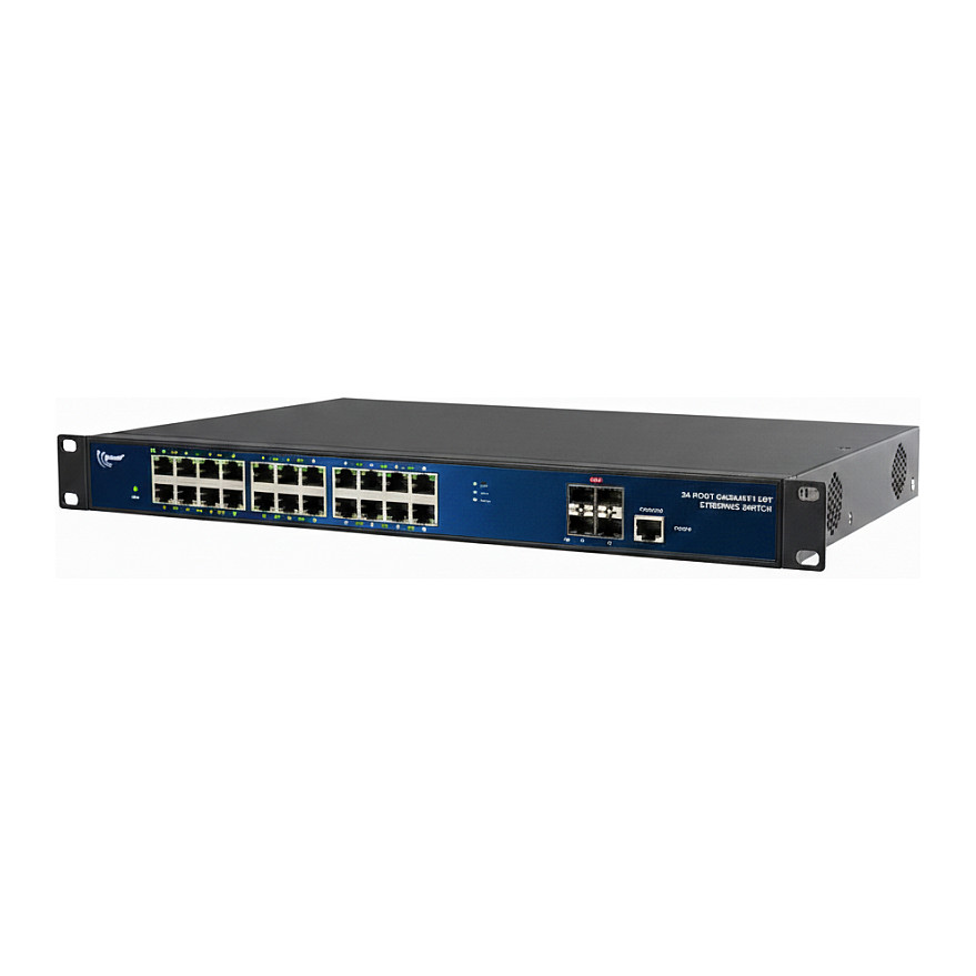 Switch ALLNET full managed Layer2+ / 24 Port / 24x GbE / PoE Budget 370W / 24x PoE / 4x SFP+ / 19″ / JSON API / ALL‑SG8628PMJ‑10G - 1