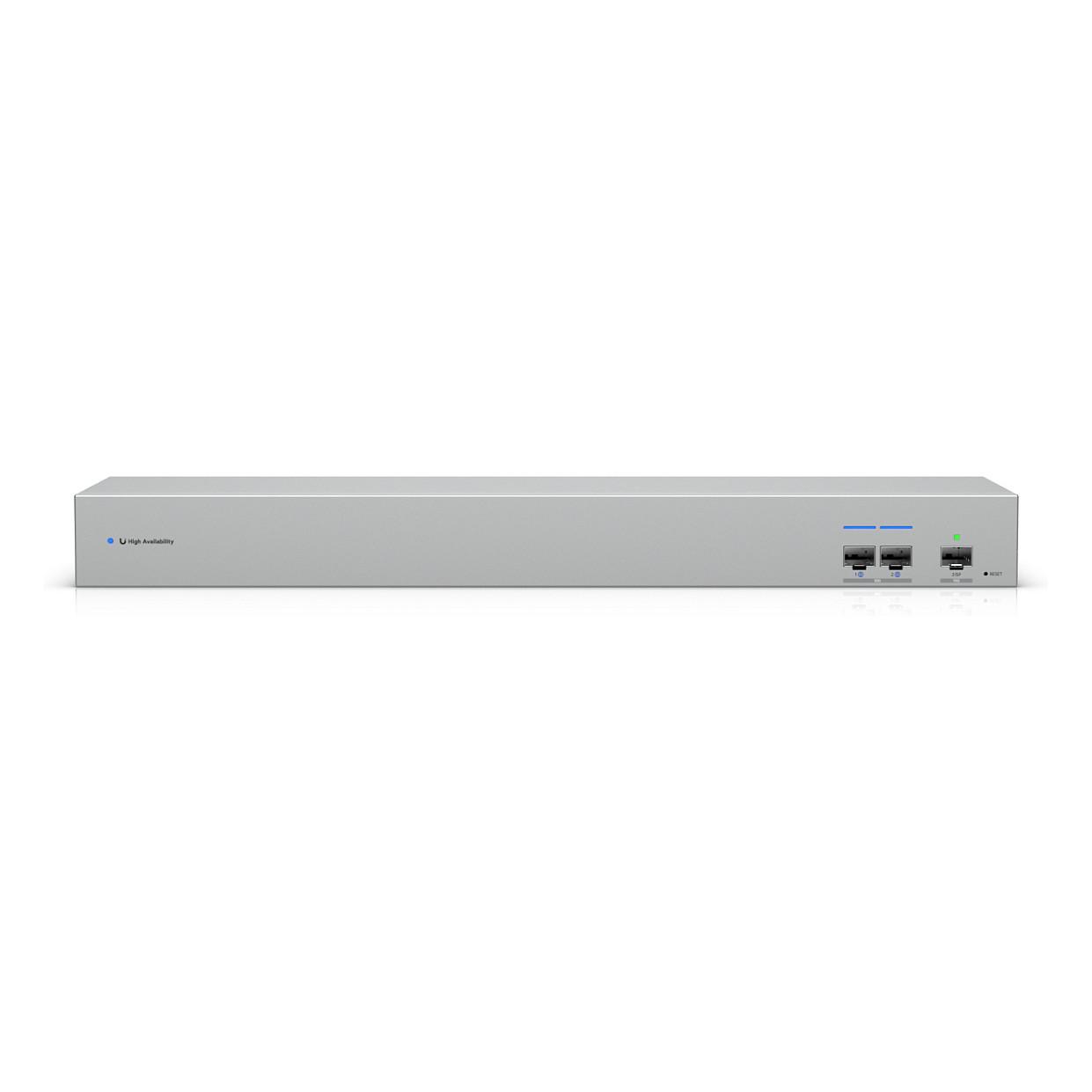 Switch Ubiquiti UniFi WAN Switch (USW-WAN), 3x SFP+ 10Gbps, 1x Gigabit Ethernet RJ45, 20Gbps, Furnizim redundant, Rack 1U - Hiri