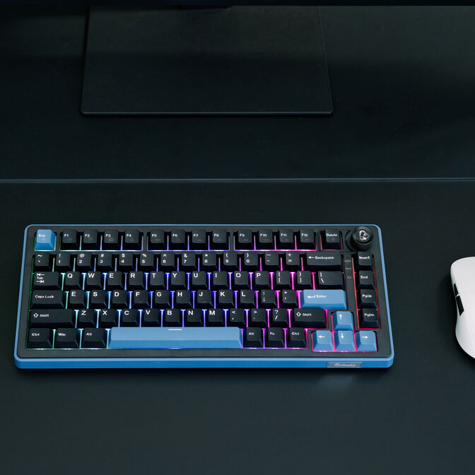 Tastierë Gaming Ducky OK-M 75 / 75% / Mekanike / KTT Linear / Hot-Swap / Wired&Wireless / RGB / USB-C / Bluetooth + 2.4 GHz - Zezë - 6