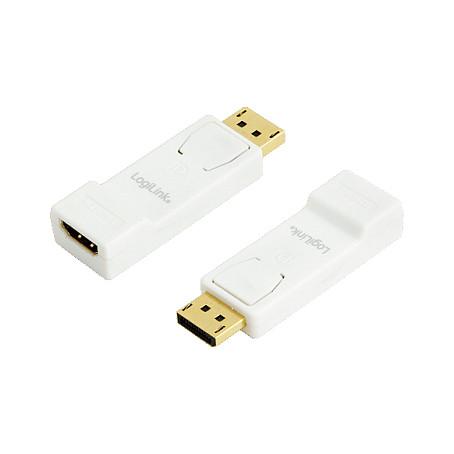Kabllo DisplayPort LogiLink CV0057 / DisplayPort në HDMI / 1080p - Bardhë