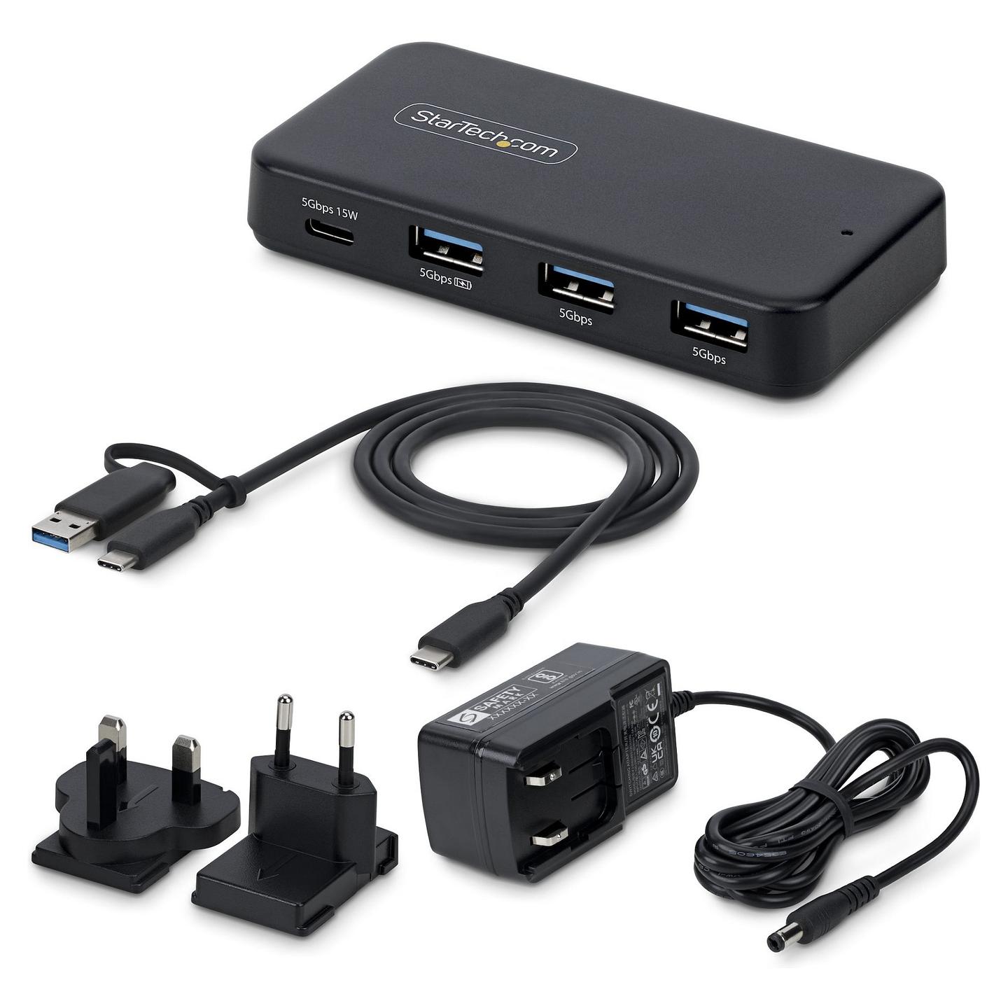 Hub StarTech.com 311UE-USB-HUB, 3x USB-A, 1x USB-C, 5Gbps, 36W - Zezë - 3