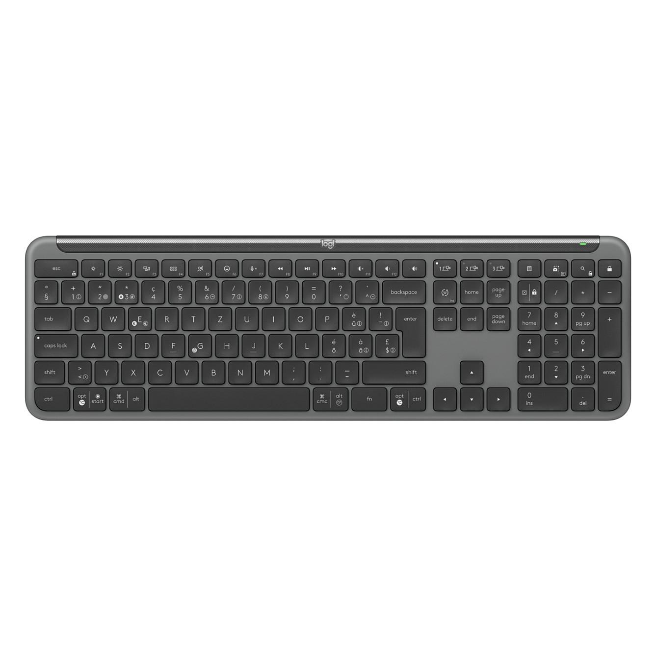 Tastierë pa Kabllo Logitech Signature Slim K950, Scissor, Full Size, Bluetooth + Logi Bolt - Grafit - 6