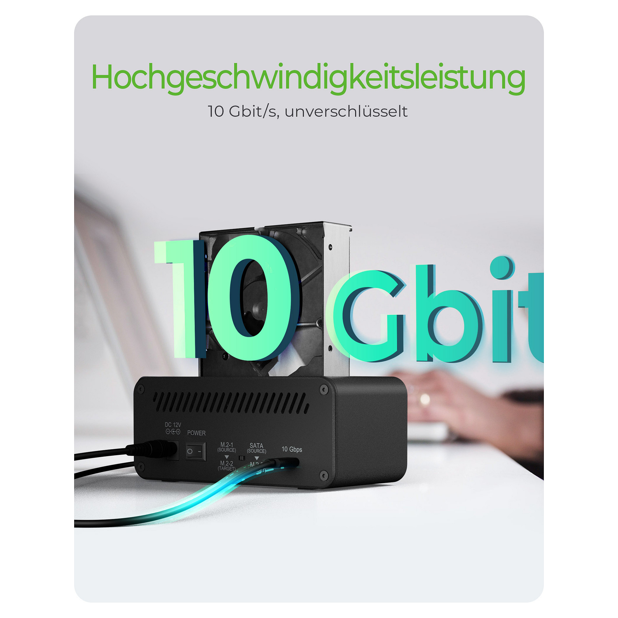 ICY BOX IB-2924MSCL-C31 USB-C 3.2 Klon- und DockingStation für 2.5"/3.5" SATA HDD und M.2 NVMe SSD - 4