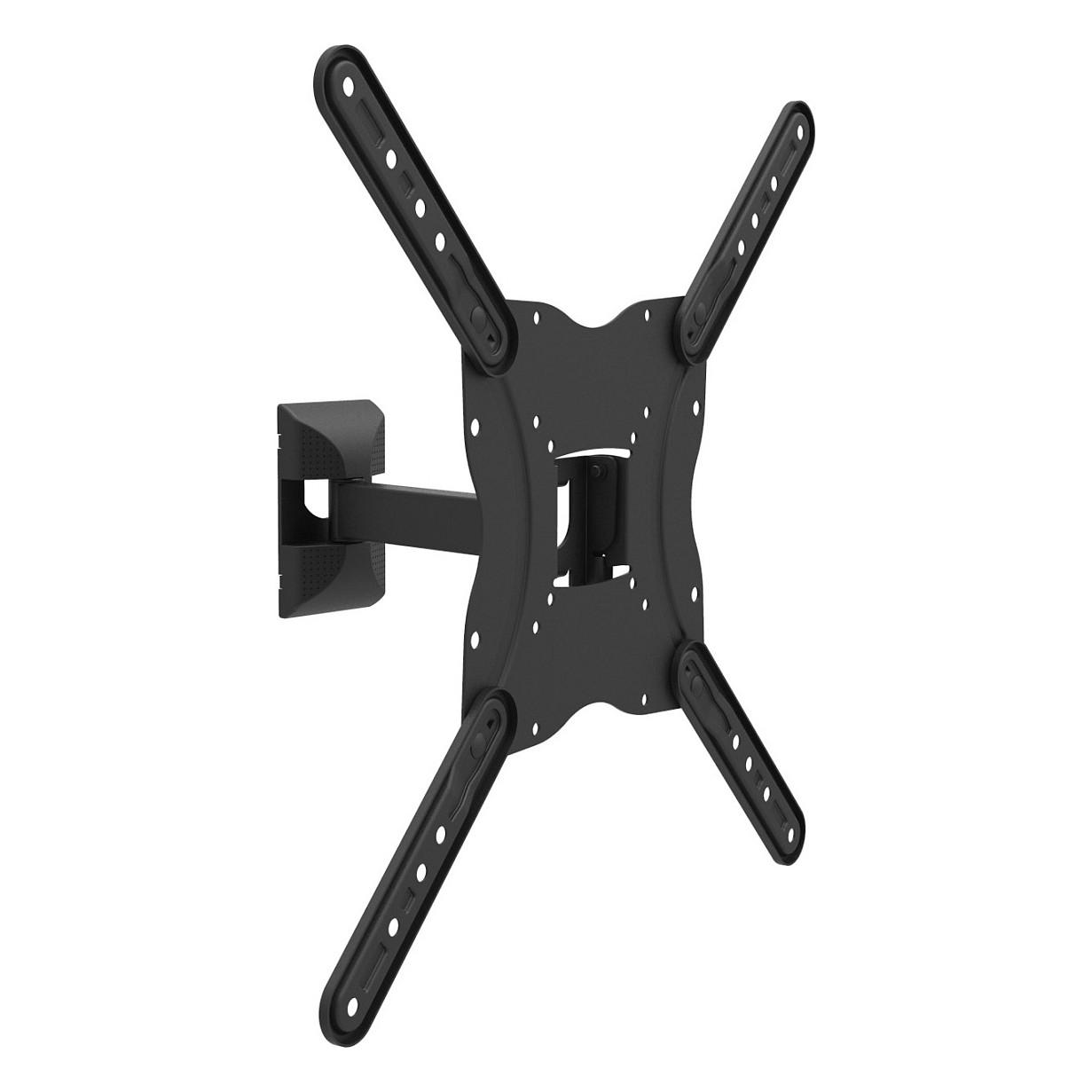 Mbajtëse Muri për TV Equip 650406 / 13"-55" / 30kg / Full Motion / Tilt -14° deri +5° / Swivel 45° - Zezë - 1