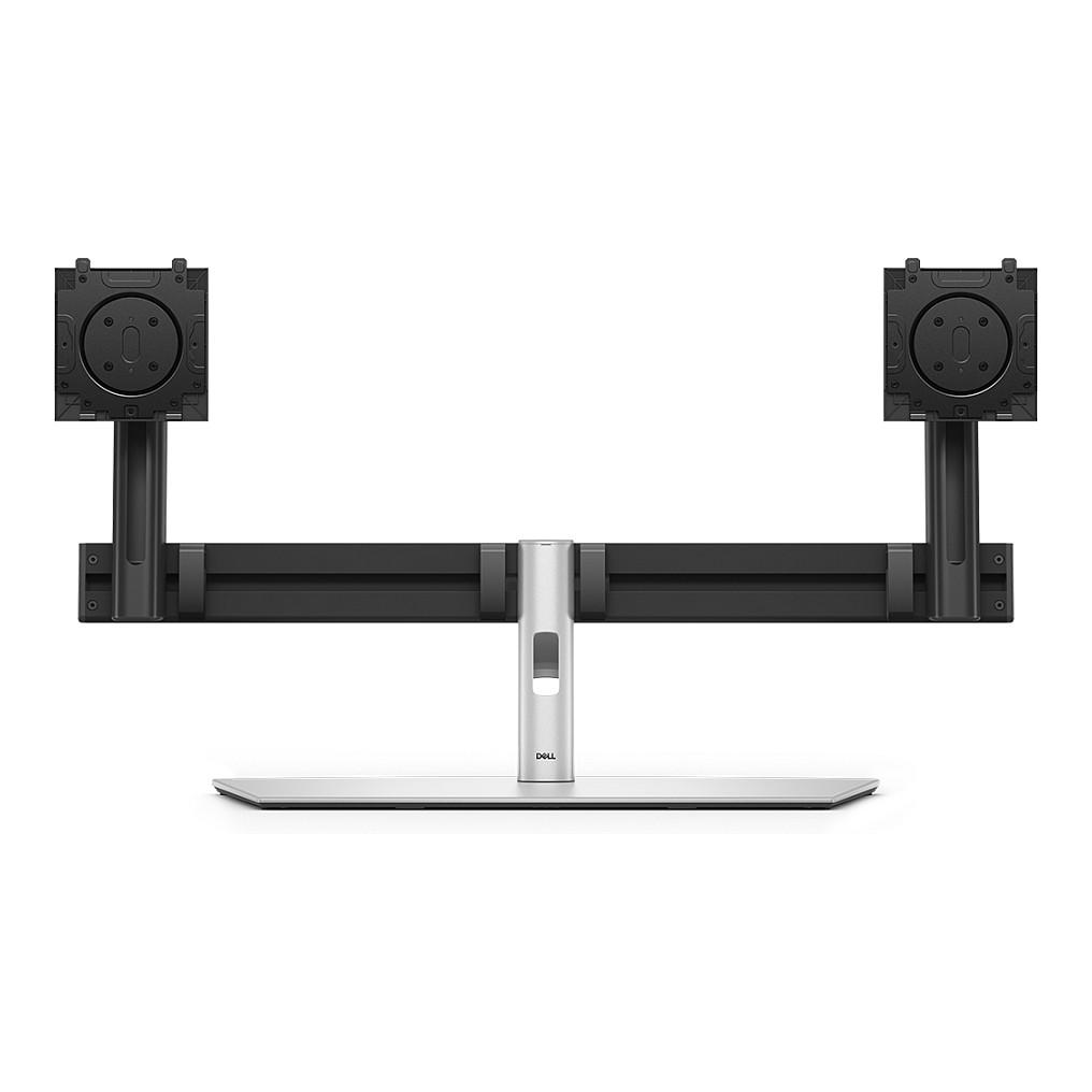 Mbajtëse për Monitor Dell Pro MDS26, për 2 Monitorë 19–27", Pivot, Rregullim Lartësie, VESA 100 × 100mm - Zezë/Argjend