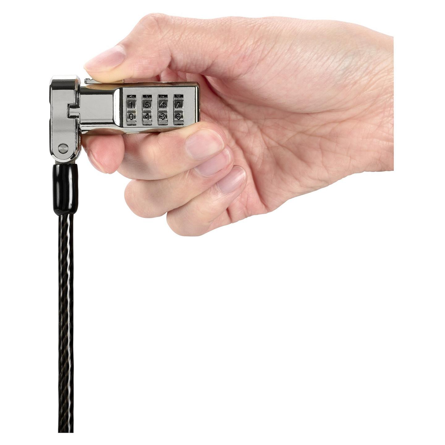 Bravë Sigurie Kensington K62316WW / 3-në-1 / 1.8m / Kombinim me 4 Shifra / për Laptop - Zezë - 6