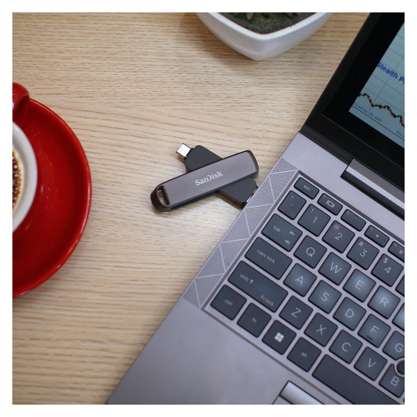 USB Flash Drive SanDisk Extreme PRO Dual Drive, 256 GB, USB 3.2 Gen 2, USB-C, USB-A - Zezë - 4
