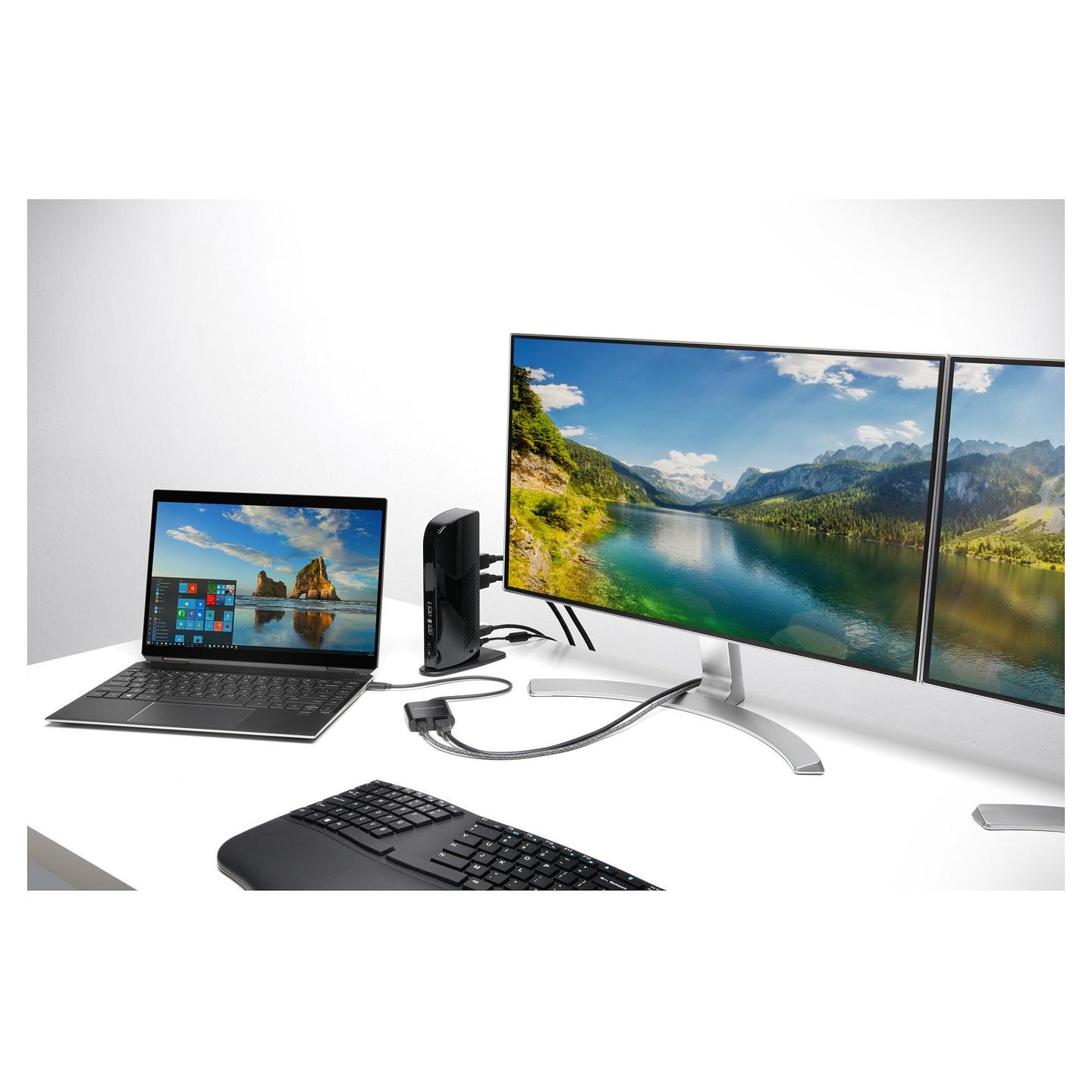 Tastierë pa kabllo Kensington Pro Fit Ergo / QWERTZ (DE) / Full-Size / Ergonomike / 2.4 GHz + Bluetooth / USB Receiver / Mbështetëse për Dore – Zezë - 10