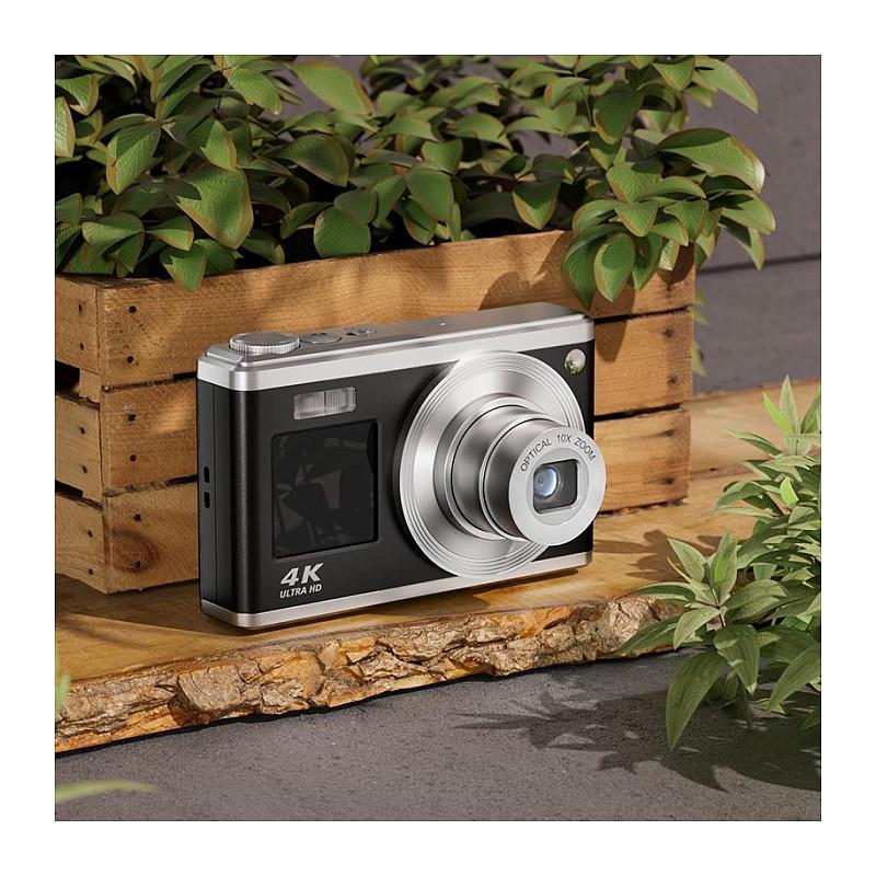 Kamerë digjitale Rollei Compactline 10x / 60MP / 10x Optical Zoom / 4K / Dual Display - Gri/Argjend - 9