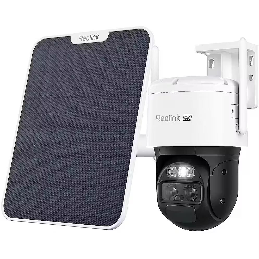 Kamerë Sigurie IP CCTV Reolink TrackMix Series B770, 8MP, 4K, 2.8mm + 8mm, 355°, 90°, Wi-Fi 6, Bateri 5100mAh, Solar Panel 2 6W, Auto Tracking, IR 30m, MicroSD deri 512GB, IP65 - Bardhë