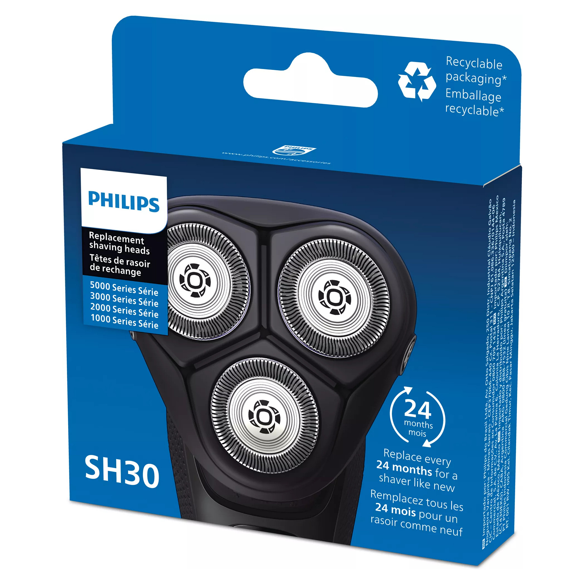 Koka zëvendësuese për makinën e rrojës Philips SH30/50 / PowerCut / 3 Koka / 24 Muaj – Gri - 5