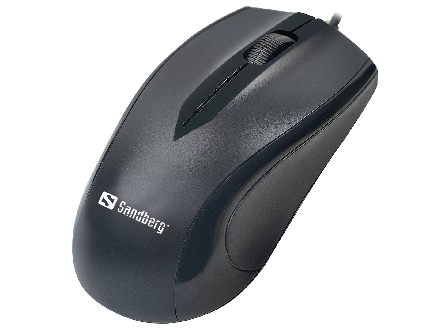 Maus me kabllo Sandberg USB Mouse / USB / 1200 DPI / 3 Butona / 1.5m - Zezë - 1