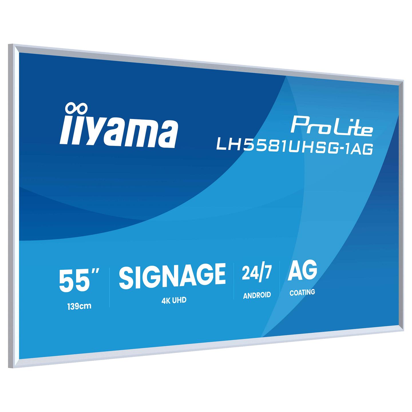 Digital Signage iiyama ProLite LH5581UHSG-1AG, 54.6", 4K UHD, VA, 4GB, 32GB, HDMI, USB - Zezë - 4