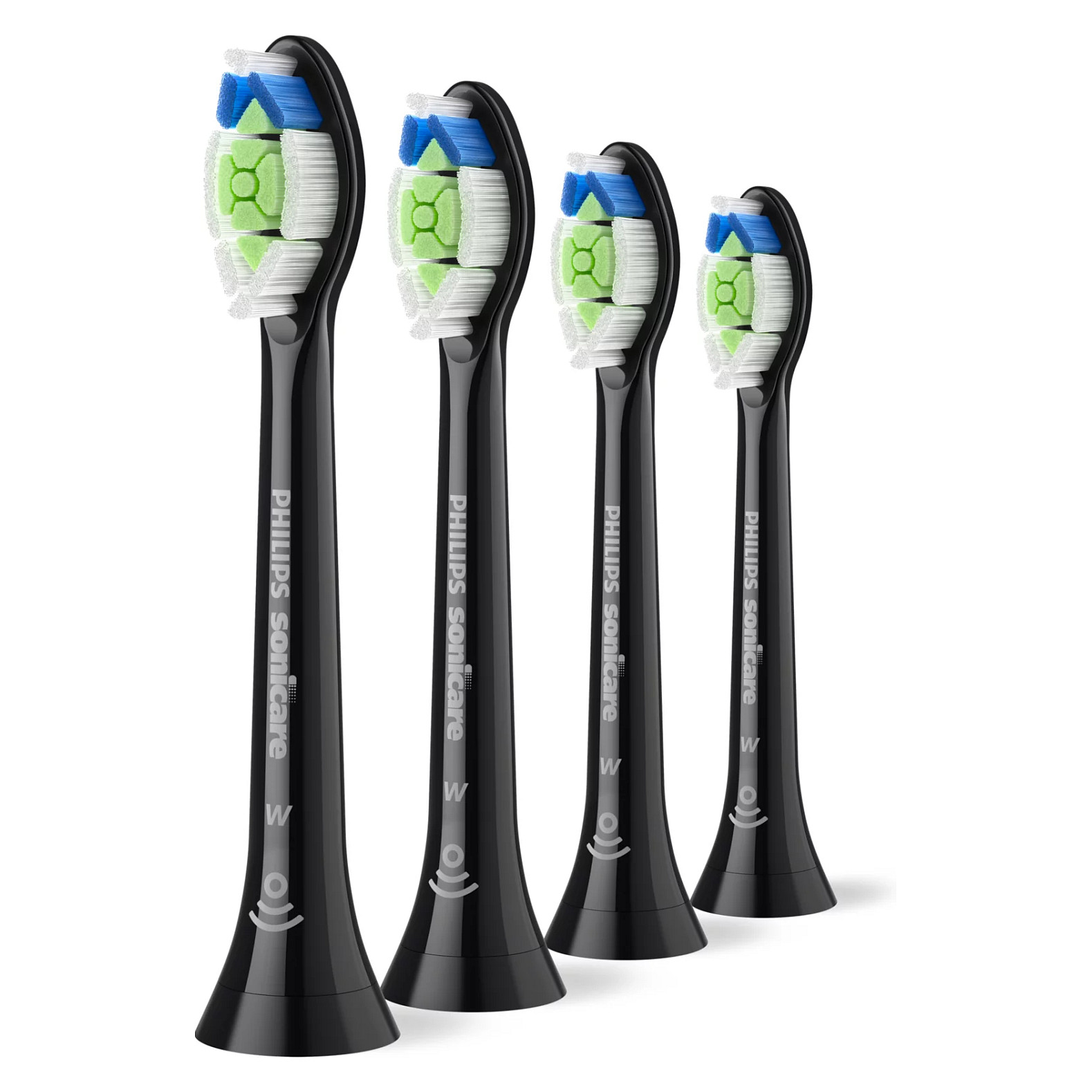 Koka zëvendësuese për furçë elektrike Philips Sonicare W2 Optimal White / 4 copë / Click-on / Whitening – Zezë