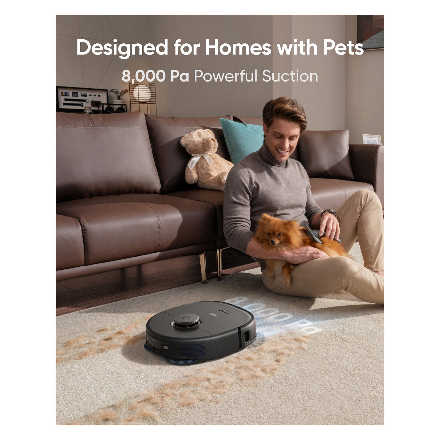 Fshesë Robotike Eufy X10 Pro Omni 8000 Pa - Zezë - 6